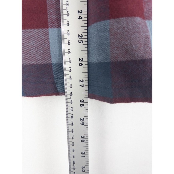 Sherpa Shacket Mens Large Plaid Lumberjack Outdoor Snap On Eddie Bauer - Picture 8 of 9